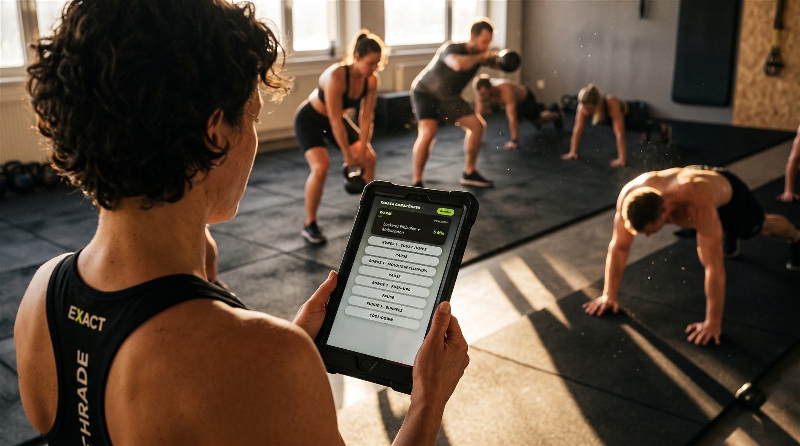 Intervalltraining mit ChoreoPad auf dem Tablet